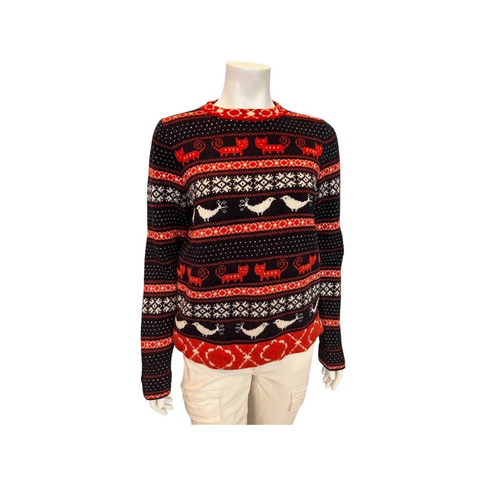 J Crew cat bird sweater